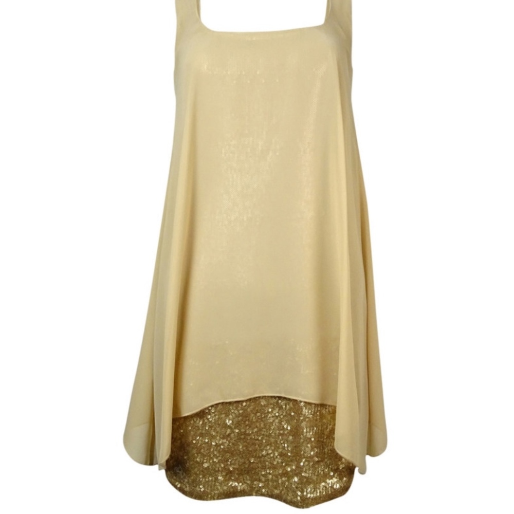 Ali & Jay 'Bella' Chiffon Overlay Sequined BLACK